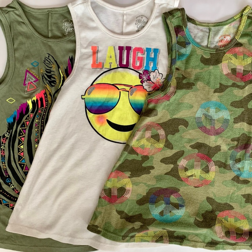 Faded Glory 3 Set Girl Tank Tops